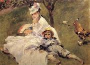 Pierre-Auguste Renoir Madame Claude Monet aver son Fils Spain oil painting artist